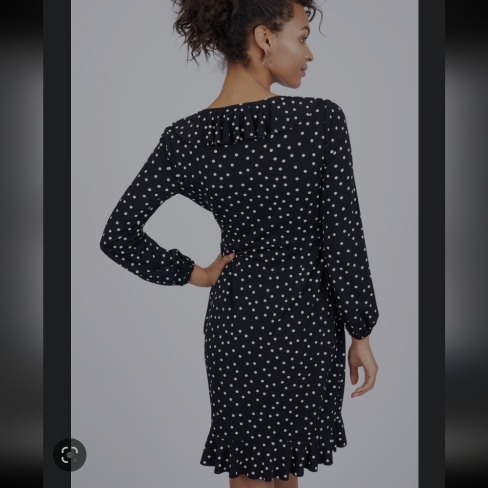 Polka dot ruffle hem dress - Picture 3 of 10